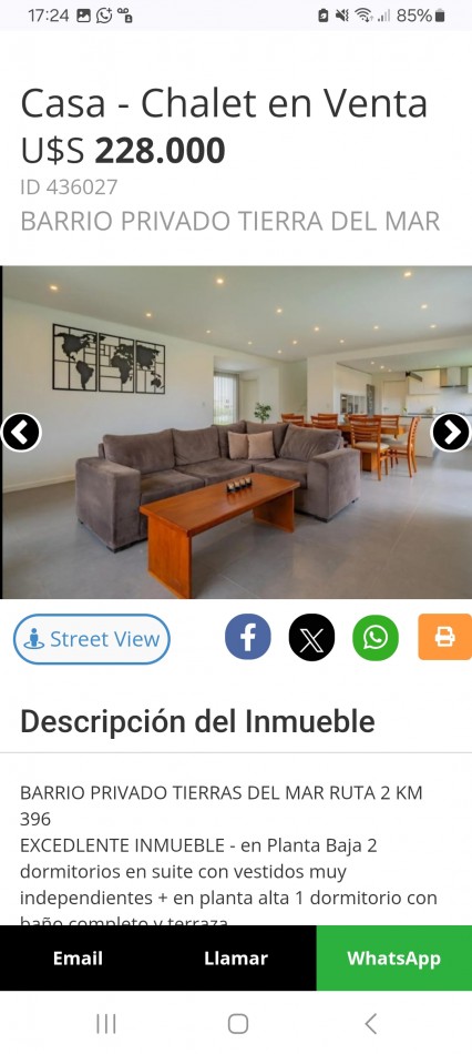 VENTA CASA BARRIO PRIVADO TIERRA DEL.MAR